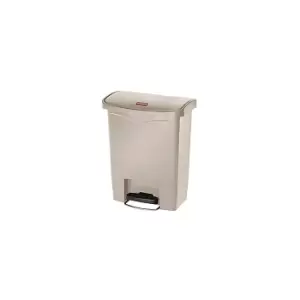 Rubbermaid SLIM JIM waste collector with pedal, capacity 30 l, WxHxD 271 x 536 x 425 mm, beige