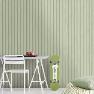 Holden Wood Slat Green Wallpaper - wilko