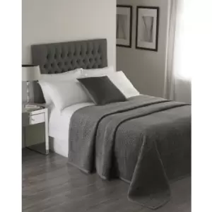 Riva Home Brooklands Bedspread (240x250cm) (Graphite) - Graphite