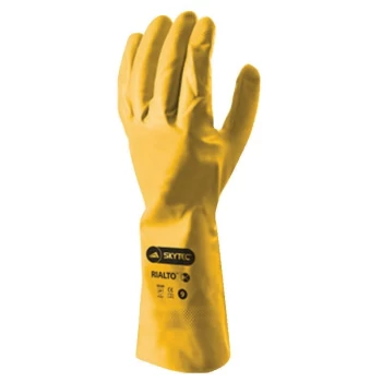 Rialto 97 Yellow Nitrile Gloves - Size 10/XL - Skytec