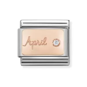 Nomination Classic Rose Gold April Birthstone Charm