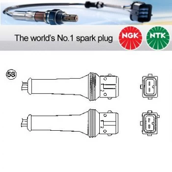 1x NGK NTK Oxygen O2 Lambda Sensor OZA527-E12 OZA527E12 (0220)