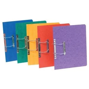 Europa 3000 350 x 250mm Spiral Wirebound Transfer Spring File Assorted Colours Pack of 25