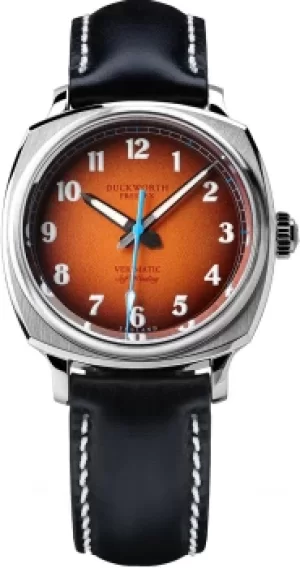 Duckworth Prestex Watch Verimatic Orange Fume Black Leather Limited Edition
