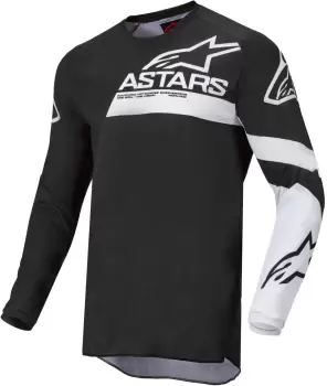Alpinestars Fluid Chaser Motocross Jersey, black-white, Size S, black-white, Size S