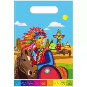 Native American Party Gift Bags (Pack Of 8)