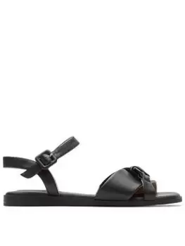 Rockport Yara Knot Synthetic Sandals - Black, Size 4, Women