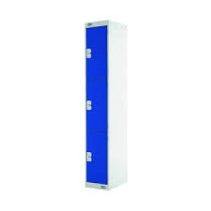 Express Standard Locker 3 Door W300xD300xH1800mm Light GreyBlue