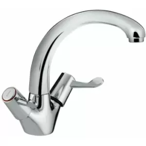 Bristan - Value Kitchen Sink Mixer Tap Double Lever Dual Flow Chrome - Silver