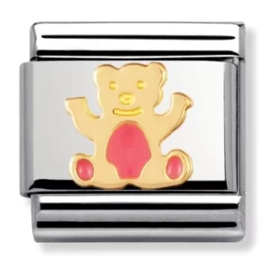 Nomination CLASSIC Gold Animals of Earth Pink Bear Charm 030212/32
