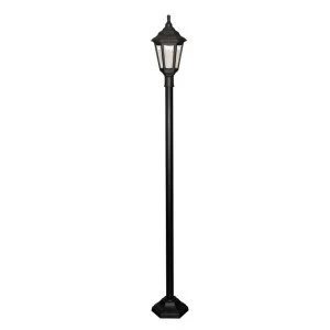 1 Light Outdoor Lamp Post Black IP43, E27