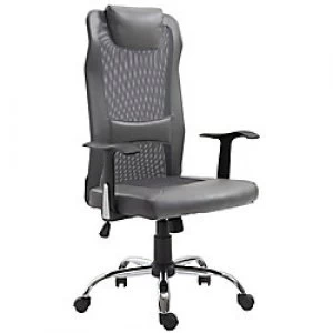 Vinsetto Office Chair Grey Mesh, PU Leather, Metal 921-141V01GY