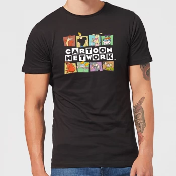 Cartoon Network Logo Characters Mens T-Shirt - Black - 5XL