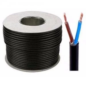 Zexum 1.5mm 2 Core Black Cable Flexible 3182Y - 100 Meter