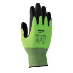 Uvex C500 foam Lime/Anthracite Foam, HPE Coated Bamboo, Fibreglass, HPPE, Polyamide Work Gloves, Size 7, Small