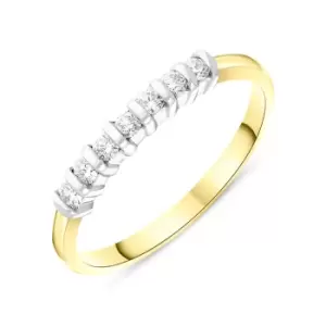 18ct Yellow Gold 0.17ct Diamond Half Eternity Ring