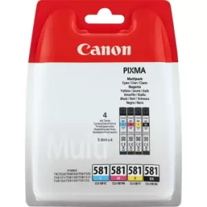 Canon 2103C005/CLI-581 Ink cartridge multi pack Bk,C,M,Y Blister...