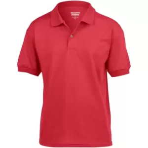 Gildan DryBlend Childrens Unisex Jersey Polo Shirt (L) (Red)