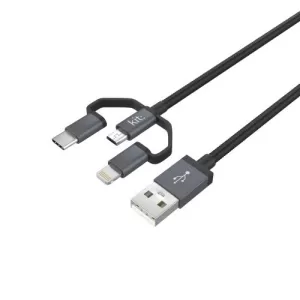 1m Lightning USBC Micro Cable Space Grey