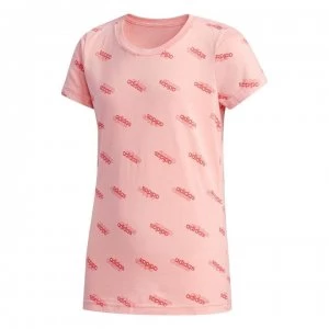 adidas FAVE T Shirt Junior Girls - Glory Pink