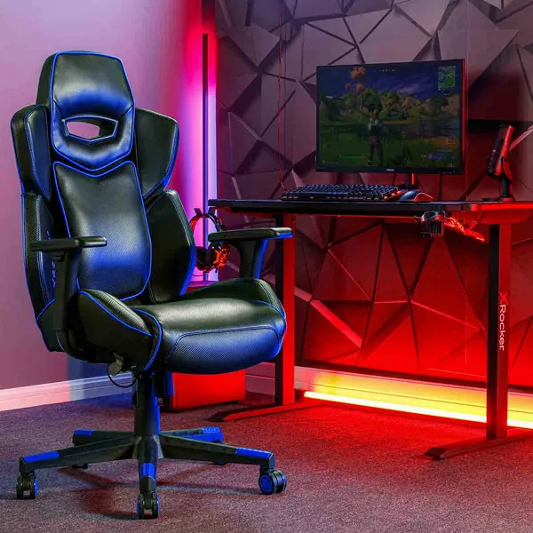 X Rocker Drogon Ergonomic Office Gaming Chair - Blue