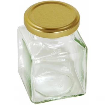 Tala Square Preserve Jar With Gold Screw Top Lid 130ml