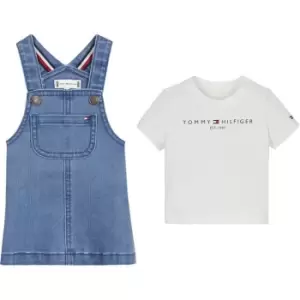 Tommy Hilfiger Baby Girl Dungaree Set - White