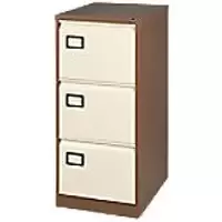 Bisley Filing Cabinet with 3 Lockable Drawers AOC3 470 x 622 x 1016mm Brown & Cream