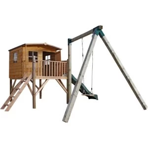 Mercia Rose Tower Playhouse with Slide and Activity Centre