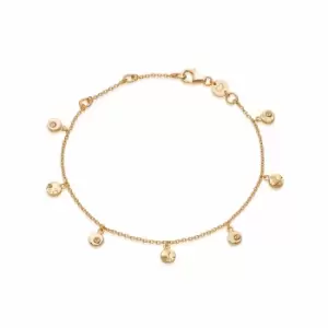 Daisy London Jewellery 18ct Gold Plated Sterling Silver Isla Fossil Charm Bracelet 18Ct Gold Plate