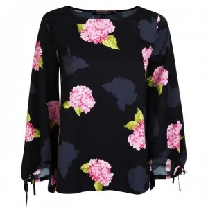 French Connection Floral Blouse - Black Multi