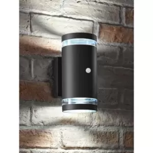 Auraglow - PIR Motion Sensor Double Up & Down Outdoor Wall Security Light - Anthracite - Cool White