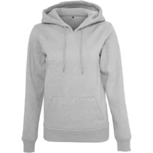 Build Your Brand Womens/Ladies Heavy Pullover Hoodie (S) (Heather Grey)