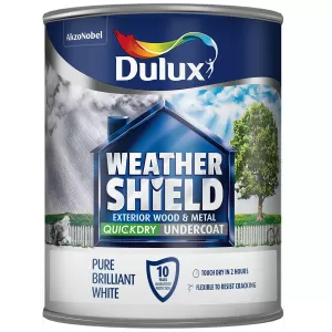 Dulux Weathershield Exterior Quick Dry Pure Brilliant White Undercoat 750ml