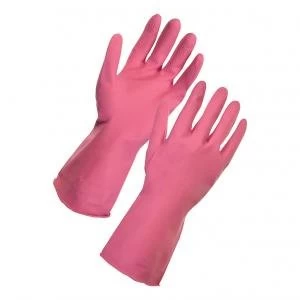 Supertouch Medium Household Latex Gloves Pink 13352