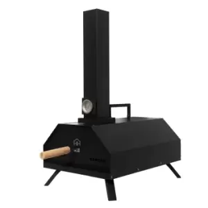 Haven Wood 11" Pizza Oven With Raincover And Pizza Paddle - Black