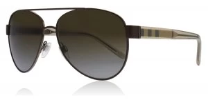 Burberry BE3084 Sunglasses Brushed Brown 1212T5 Polariserade 57mm