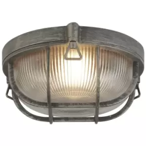 Searchlight Lighting - Searchlight Bulkhead Outdoor Light, Black Silver Aluminium, IP44