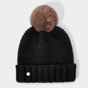 Black Chunky Knitted Hat KLS448