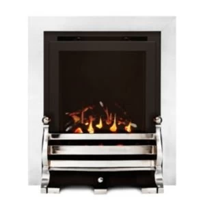 Ignite Fairfield Glass Fronted Chrome effect Gas fire