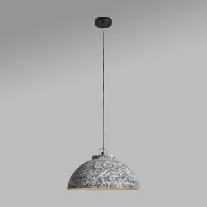 Burrel Grey and White Speckled Pendant Ceiling Light