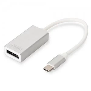 Digitus DA-70844 cable interface/gender adapter USB-C Displayport White
