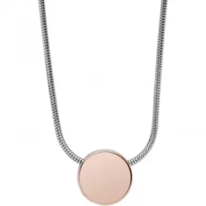 Ladies Skagen Two-Tone Steel and Rose Plate Elin Necklace