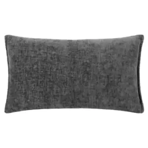 Buxton Rectangular Cushion Charcoal / 30 x 50cm / Polyester Filled