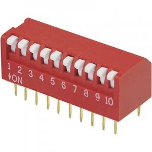 DIP switch Number of pins 10 Piano type TRU COMPONENTS DPR 10
