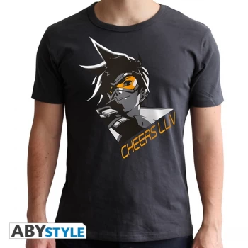 Overwatch - Tracer Mens X-Small T-Shirt - Grey