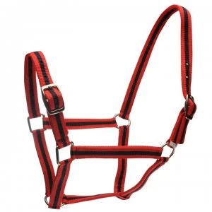 Roma Headcollar and Lead Rope Set - Red/Navy