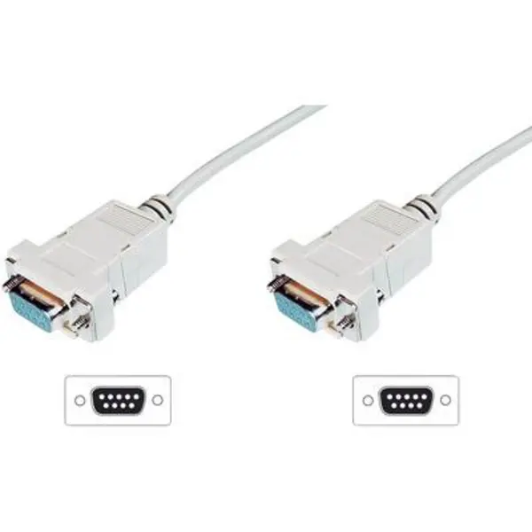 Digitus Series Cable [1x D-SUB socket 9-pin - 1x D-SUB socket 9-pin] 3m Beige AK-610100-030-E
