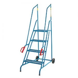 FORT Ladder 4 Steps Blue Capacity: 150 kg