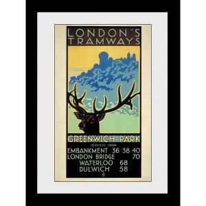 Transport For London Greenwich Park 60 x 80 Framed Collector Print
